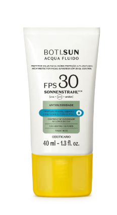 Boti.Sun Protetor Solar Facial Acqua Fluido Antioleosidade FPS30